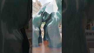 Illusion by Helaine Blumenfeld OBE uk canarywharf art sculpture illusion london shorts viral [upl. by Enaelem395]