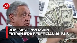 AMLO prevé que remesas de migrantes mexicanos alcancen 63 mil mdd en 2023 [upl. by Llewol]