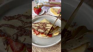 Crepes de fresas y nutella Shorts [upl. by Hanna]