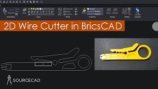 BricsCAD  Making 2D wire cutter [upl. by Nisse29]