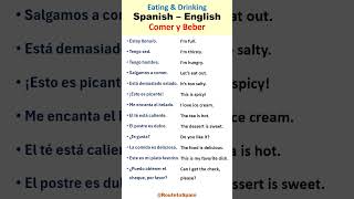 Comer y Beber english languagelearningspanishacademyingles spanishlessonsonline spanish [upl. by Rochester93]