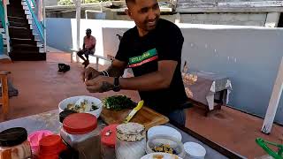 cooking goat curry at the backyard with youtube friends and family [upl. by Yenmor353]