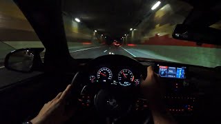 M4 Competition German Autobahn and Tunnels NIGHT DRIVE POV [upl. by Eiuqnom]