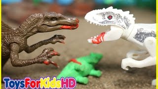 Videos de Dinosaurios para niños 🐊 Indominus Rex vs Spinosaurus 🐊 Lego Dinosaurios Dinossauro [upl. by Enrahs737]