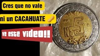 Moneda de 5 nuevos pesos que MAS VALE [upl. by Nylecoj]