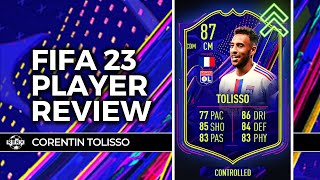 87 OTW CORENTIN TOLISSO PLAYER REVIEW  FIFA 23 ULTIMATE TEAM  ONES TO WATCH UPGRADED [upl. by Nylek465]