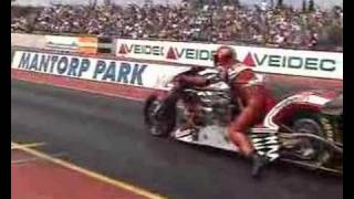 Drag racing Per Bengtsson vs Ronnie Aasen Mantorp [upl. by Ethelyn136]