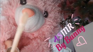 ASMR bunny puts makeup for u ارنوب يحطلك ميك اب 🤍🌸 للهدوء والاسترخاء cute Asmr content [upl. by Ennaoj298]