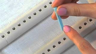 How to Use the Pegs on the Martha Stewart Crafts Lion Brand Yarn Knit amp Weave Loom Kit [upl. by Murtagh860]