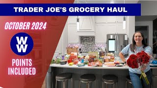 Huge Healthy Trader Joes Grocery Haul With Weight Watchers Points and Calories Included [upl. by Yxor]