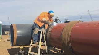 48 Inch Uphand Work  Pipeline Fabrication [upl. by Ociredef]