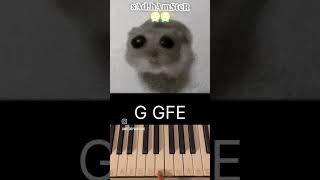 Sad hamster piano tutorial shorts [upl. by Ennaeed]