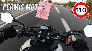 MA PREMIER SUR LAUTOROUTE PERMIS MOTO A2 [upl. by Orme]