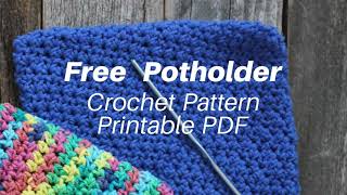 Free Textured Potholder Crochet Pattern [upl. by Etrem]