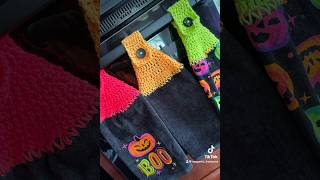 Neon rainbow goth crochet towels crochet halloween neon [upl. by Aufmann]