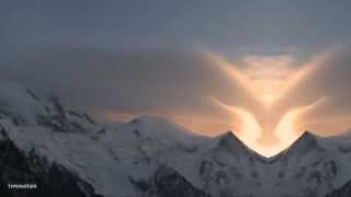 Aiguille du Goûter Les Houches Chamonix MontBlanc time lapse soleil nuages montagne [upl. by Asenav]