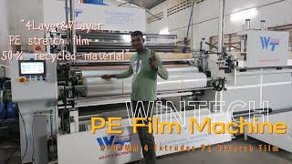 PE Casting Stretch Film MachineHigh Speed Stretch Film MachineAdd 50 Recycled MaterialStable Job [upl. by Oballa65]