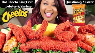 FLAMIN HOT CHEETOS FRIED KING CRAB  LOBSTER WITH CHEESE  SEAFOOD BOIL MUKBANG [upl. by Jeavons815]