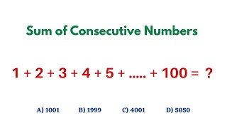 Adding Consecutive Numbers Math Trick I Number Series Problems [upl. by Ylrehs]