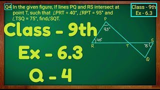 Class  9th Ex  63 Q 4 Lines and Angles Maths NCERT CBSE [upl. by Michi636]