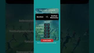 Brentford vs Sheffield Wednesday Today Prediction football predictions bettingtips [upl. by Destinee127]