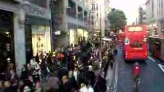 LONDON ENGLAND in 2006  Double deck bus Ride along OXFORD STREET  OXFORD CIRCUS [upl. by Marzi]