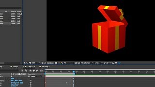 How to Create a 3D Opening Gift Box in Adobe After Effects CC 2018 [upl. by Idnat]