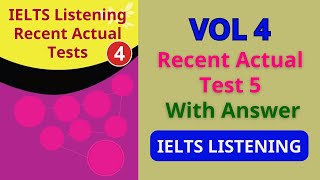 IETLS Listening Recent Actual Tests  Vol 4  TEST 5 Listening with Answer key [upl. by Condon]