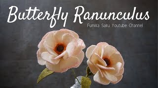 How to Make Felt Flower  Butterfly Ranunculus [upl. by Irafat883]