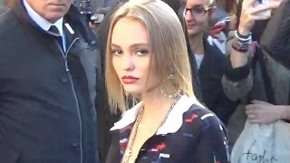 Lily ROSE DEPP  Paris Fashion Week 4 october 2016 show Chanel PFW [upl. by Toy]