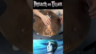 「Call of silence」Part 2  Handpan Cover Part1 shorts short handpan attackontitan anime aot [upl. by Aihsram]