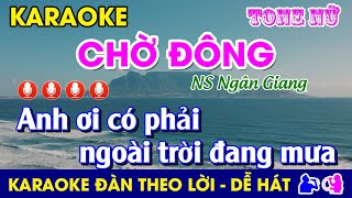 Karaoke l CHỜ ĐÔNG  Tone Nữ l Nhạc Sống l dungkaraoke chodong ngangiang [upl. by Eillac]