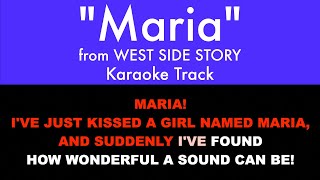 quotMariaquot from West Side Story  Karaoke Track with Lyrics on Screen [upl. by Claudy]