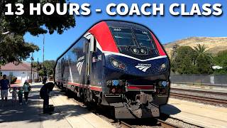 13 HOURS in Coach Amtrak Coast Starlight to LA [upl. by Ikcin]