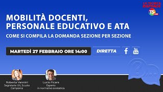 Mobilità docenti personale educativo e Ata come si compila la domanda sezione per sezione [upl. by Czarra893]