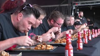 Grillstock London Franks RedHot Wing Eating Contest Sun 6 Sept 2015🍗🌶🔥 [upl. by Pricilla973]