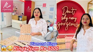 Rs 5000 Starts😳Diamond Rings from Mia by tanishq  Light Wt Diamond Rings 💍 Tanishq diamond Rings [upl. by Nas]