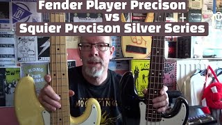 Me and my Bass  Fender Player Precision vs Squier Precision Silver Series [upl. by Xuaeb]