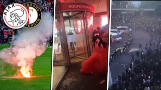 AJAX  FEYENOORD GESTAAKT  Onrust rondom Johan Cruijff ArenA  Riots Vuurwerk Game Suspended [upl. by Fogg]