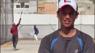 Front Foot amp Pull shot Practice Huzaifa Fahim [upl. by Hadlee]