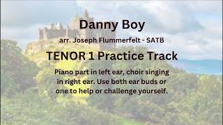 Danny Boy  TENOR 1 PRACTICE TRACK  arr Joseph Flummerfelt SATB [upl. by Tammi]