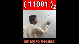 Binary to decimal short trick [upl. by Miza640]