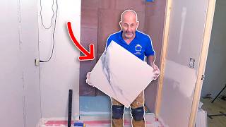 How to Install Bathroom Floor Tile for Beginners [upl. by Malet]