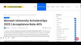 Monash University Scholarships 2023 [upl. by Gnouh636]