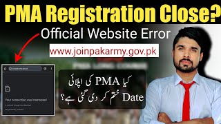 155 PMA Long Course Online Registration Closed  Pak Army Official Website Error [upl. by Eniladam]