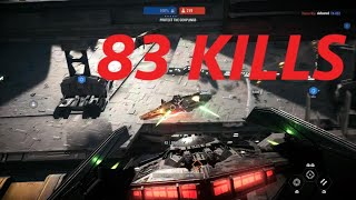 STAR WARS Battlefront II  83 Kills in Starfighter Assault  🔥 [upl. by Stelmach61]