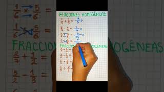 Cómo resolver Fracciones homogéneas y heterogéneassuma resta división y multiplicación🤗 [upl. by Laram]