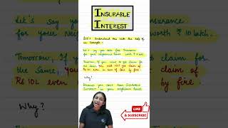 INSURABLE INTEREST PRINCIPLE OF INSURANCE I Class 11 BST CHBusiness Services I ANSHITA JINDAL exam [upl. by Alexandrina]