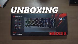 Unboxing Fantech MAXPOWER MK853 Mechanical Keyboard Gaming Murah [upl. by Cordle628]