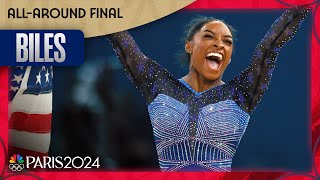 Simone Biles AWEINSPIRING floor routine clinches a record SIXTH gymnastics gold  Paris Olympics [upl. by Shepard]